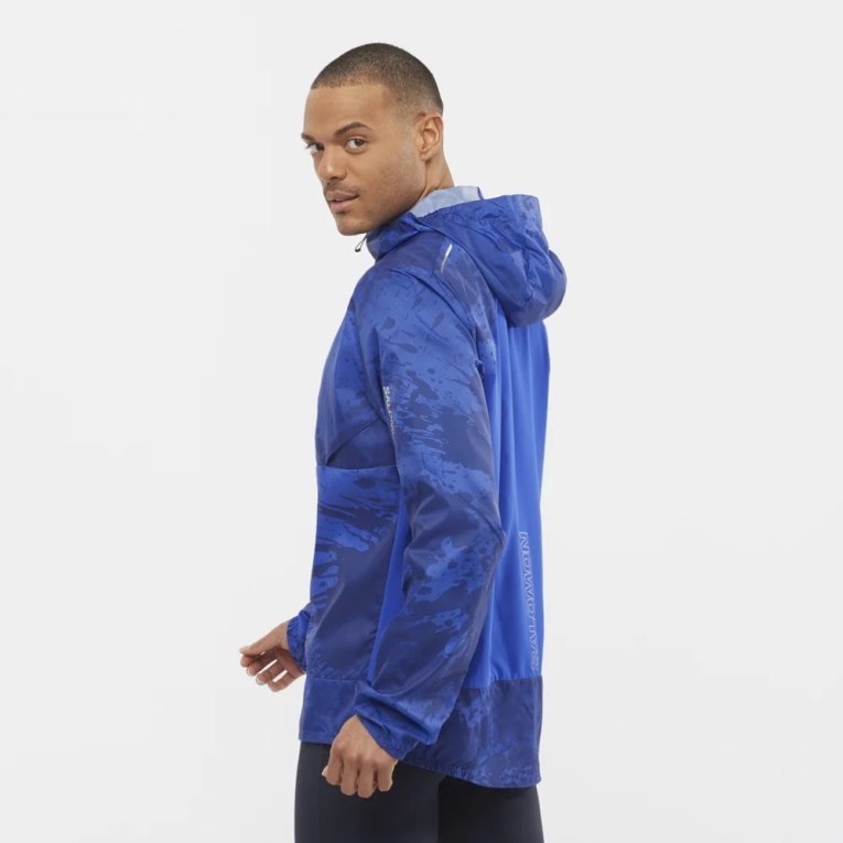 Salomon Bonatti Cross Men's Windbreaker Blue | CA 18D72